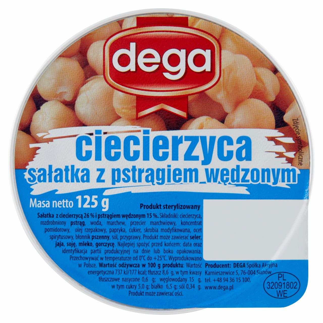 Zdjęcia - Dega Ciecierzyca sałatka z pstrągiem wędzonym 125 g