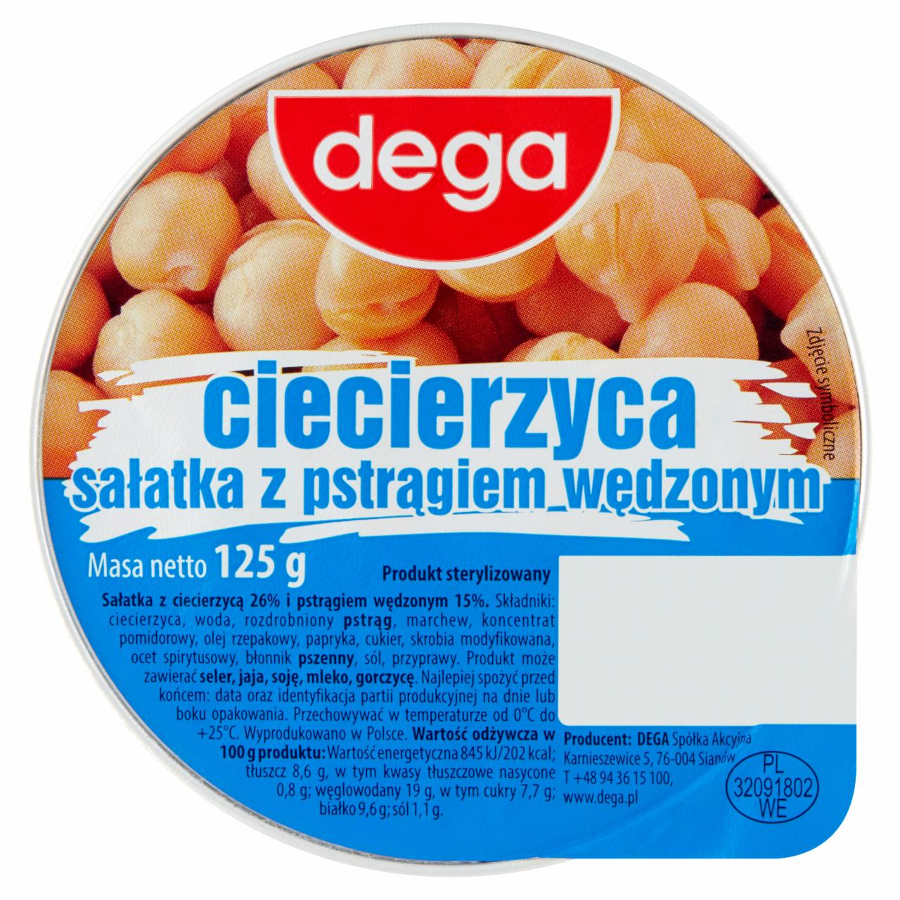 Zdjęcia - Dega Ciecierzyca sałatka z pstrągiem wędzonym 125 g