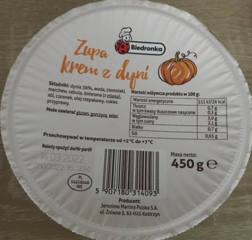 Zdjęcia - zupa krem z dyni Biedronka