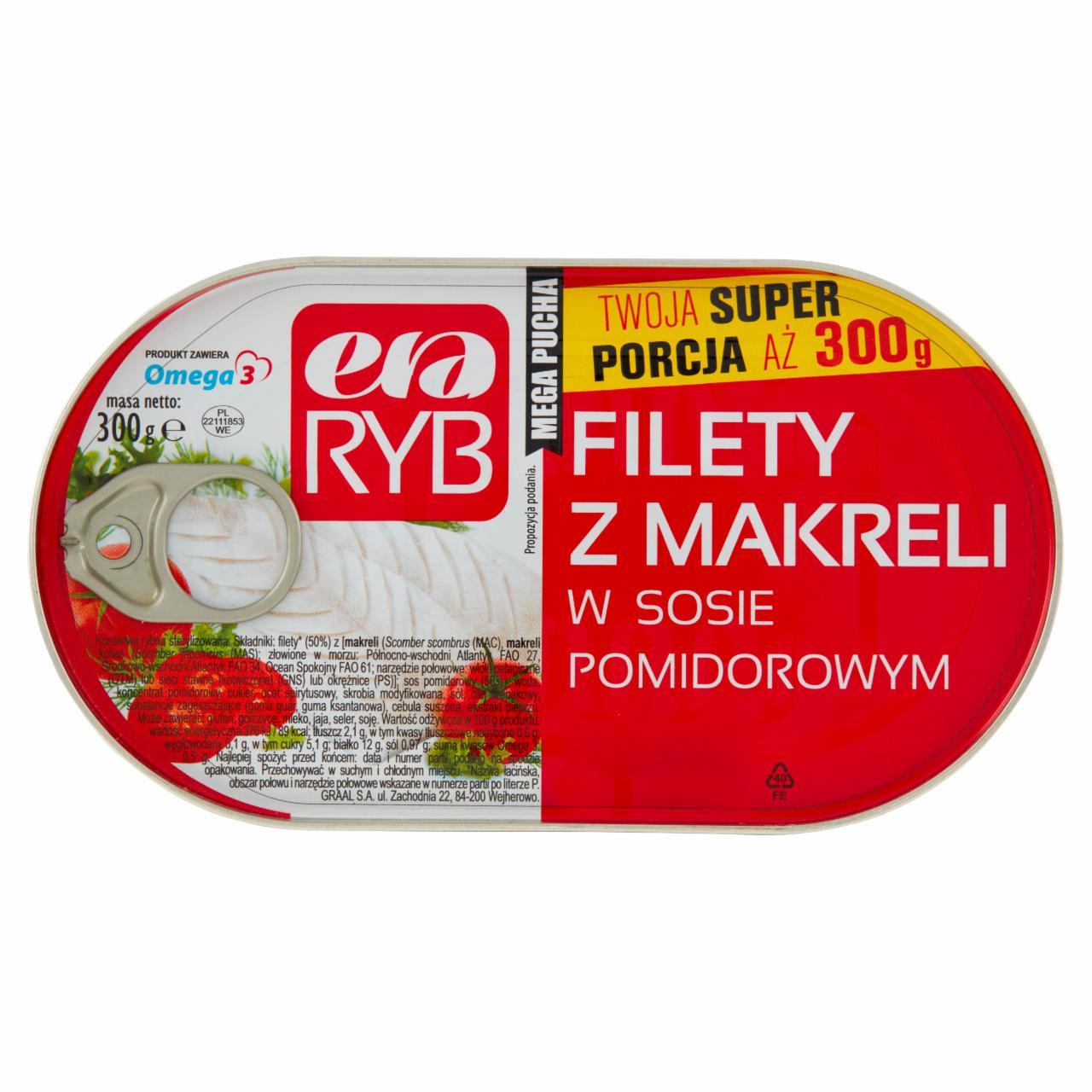 Zdjęcia - Era Ryb Filety z makreli w sosie pomidorowym 300 g