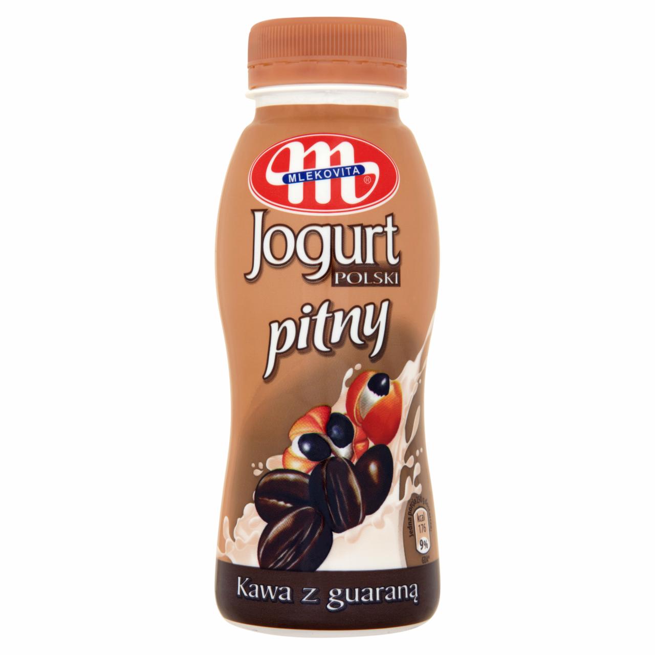 Zdjęcia - Mlekovita Jogurt Polski pitny kawa z guaraną 250 g