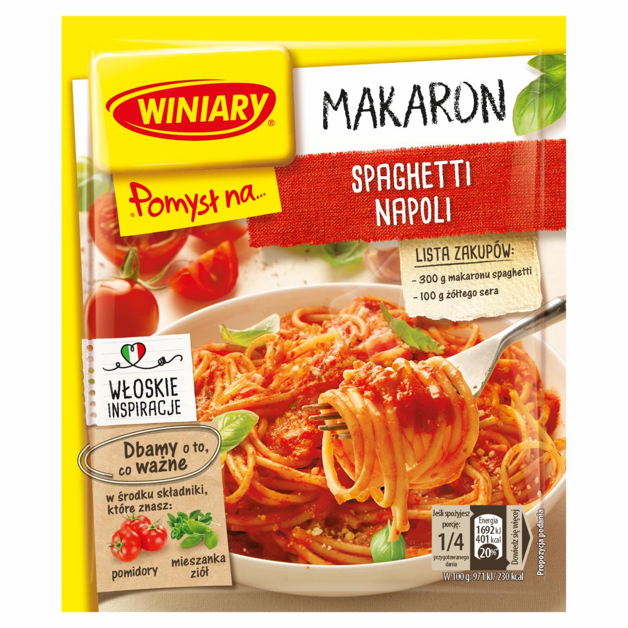 Zdjęcia - Pomysł na... spaghetti napoli Winiary