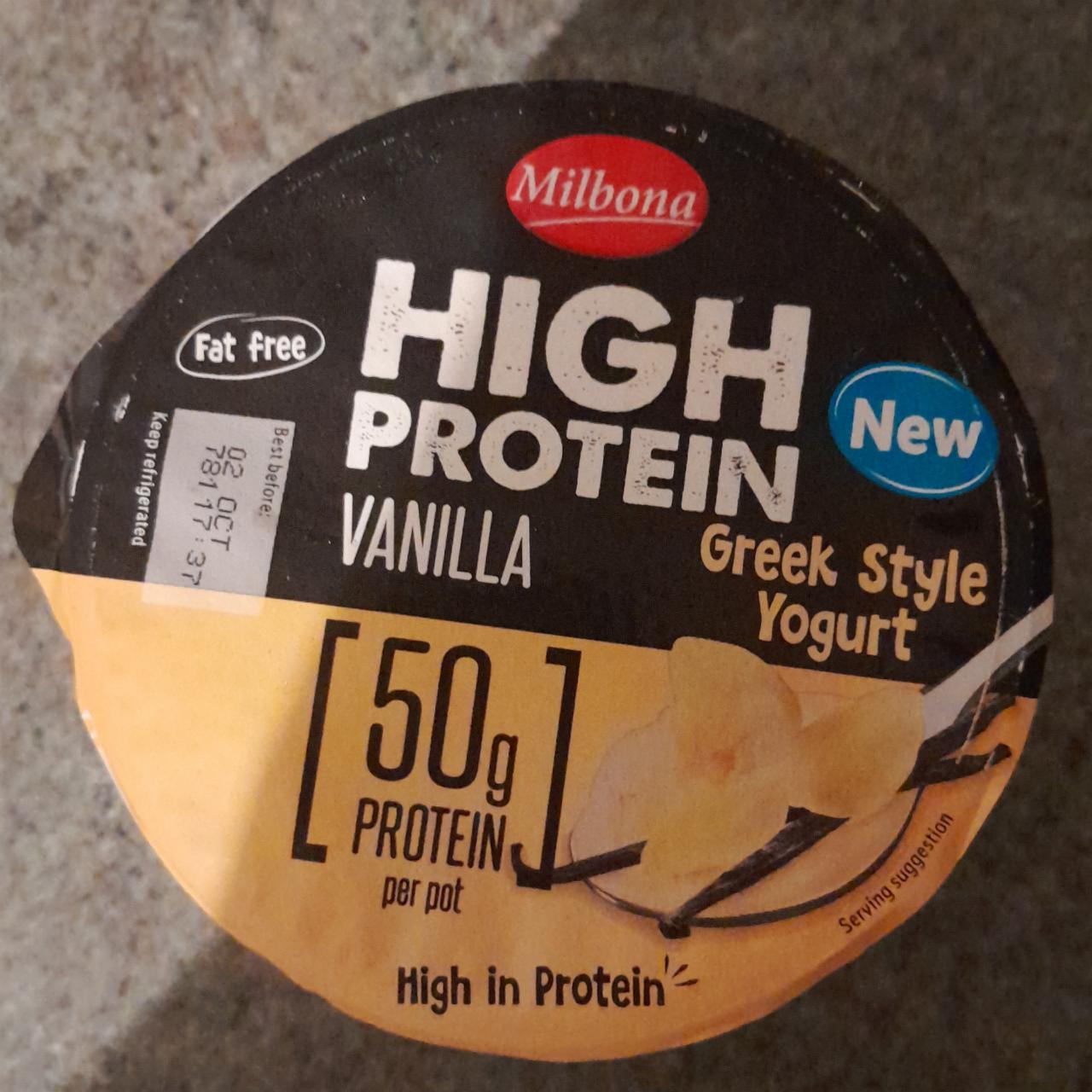 Zdjęcia - high protein vanilla greek style yogurt Milbona