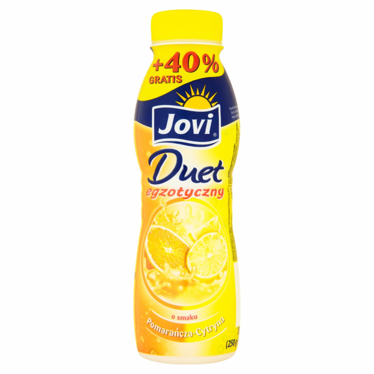 Zdjęcia - Jovi Duet egzotyczny Napój jogurtowy o smaku pomarańczowo-cytrynowym 350 g