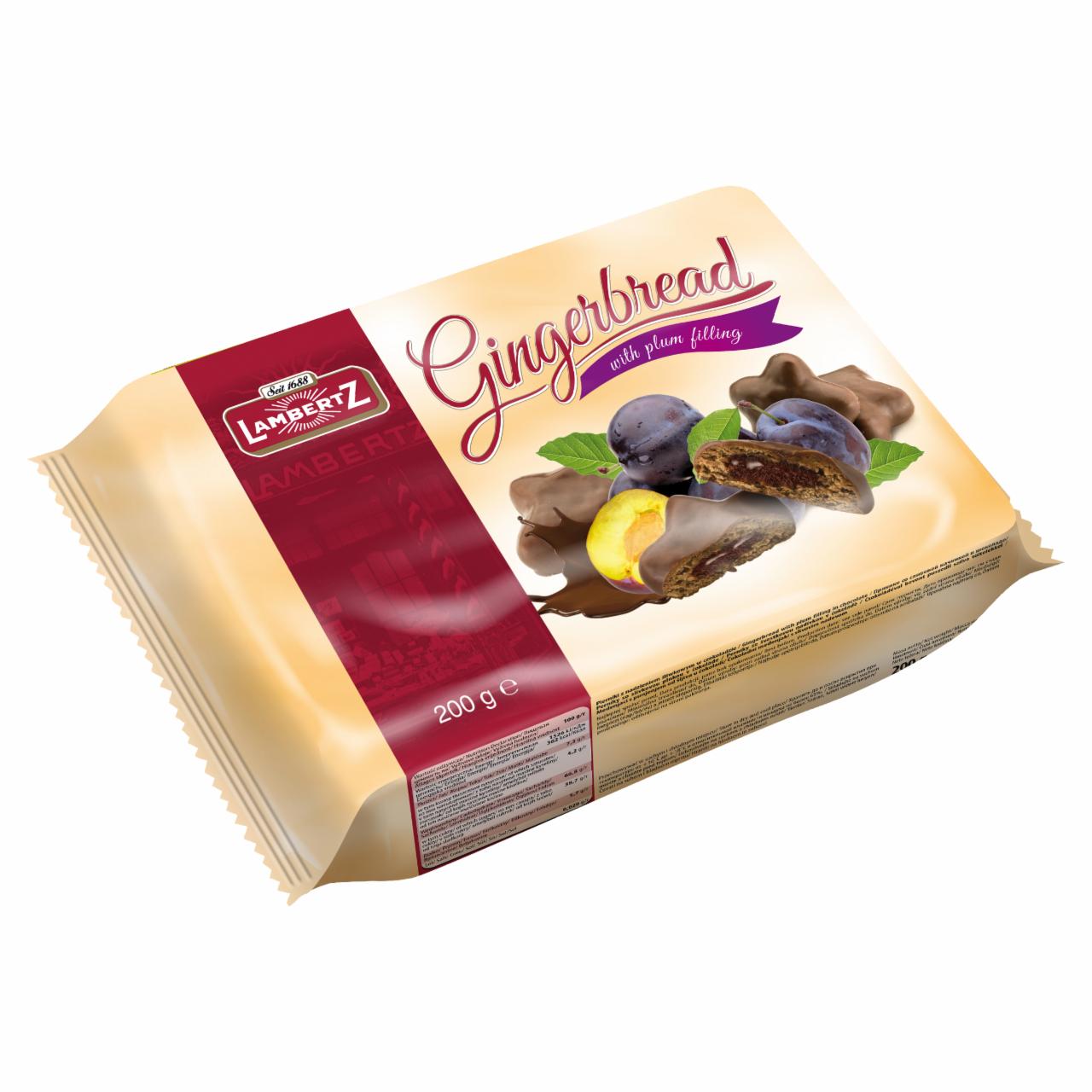 Zdjęcia - Lambertz Pierniki w czekoladzie z nadzieniem śliwkowym 250 g