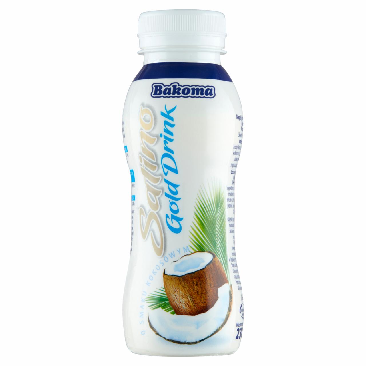 Zdjęcia - Bakoma Satino Gold Drink Napój mleczny smak kokosowy 230 g