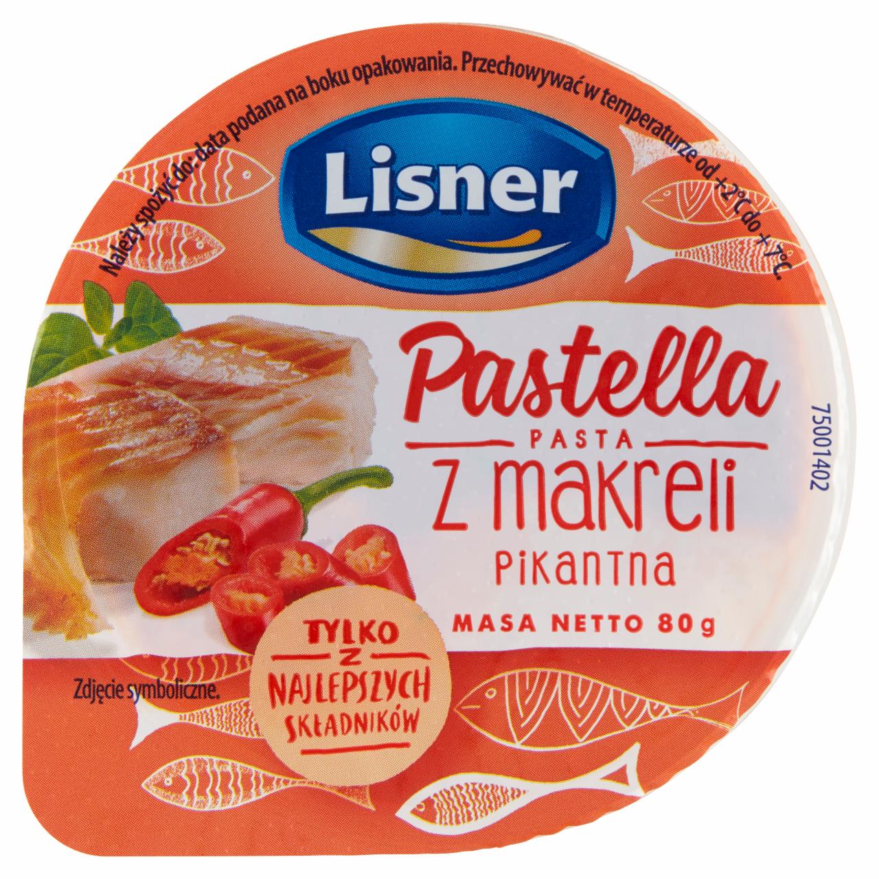 Zdjęcia - Lisner Pastella Pasta z makreli pikantna 80 g