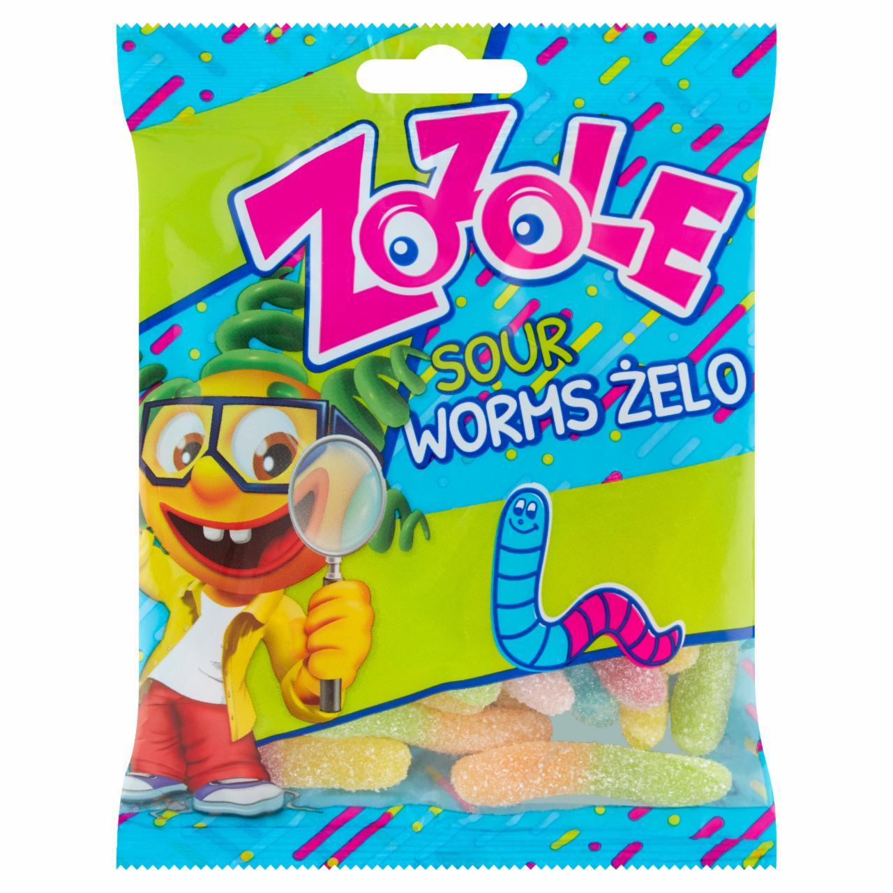 Zdjęcia - Zozole Worms Żelo Kwaśne żelki o smaku owocowym 75 g