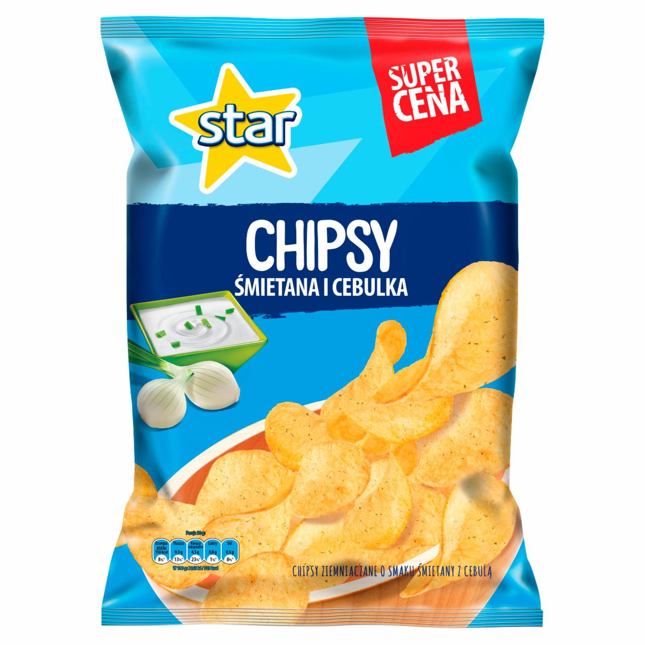 Zdjęcia - Star Chipsy o smaku śmietana i cebula 130 g