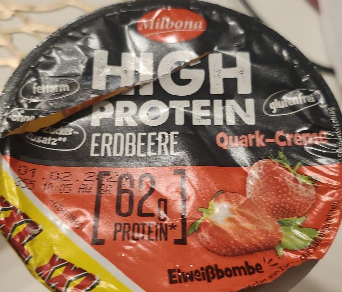 Zdjęcia - High protein erdbeere quark-creme Milbona