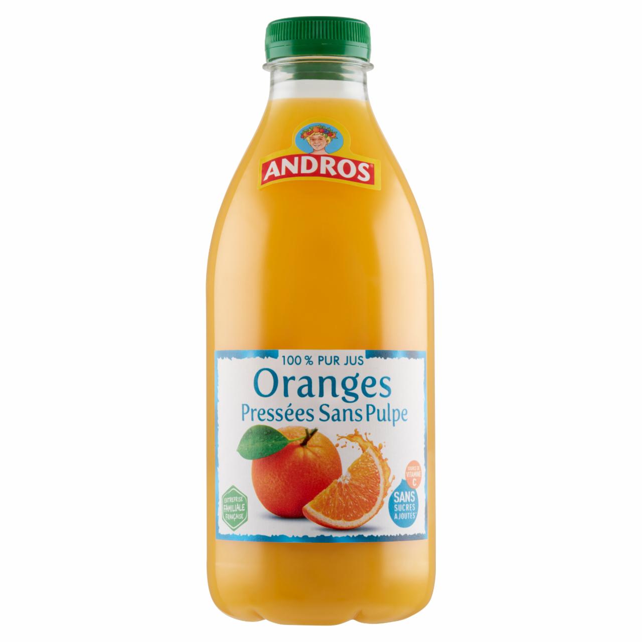 Zdjęcia - Andros 100 % sok z pomarańczy bez miąższu 1 l