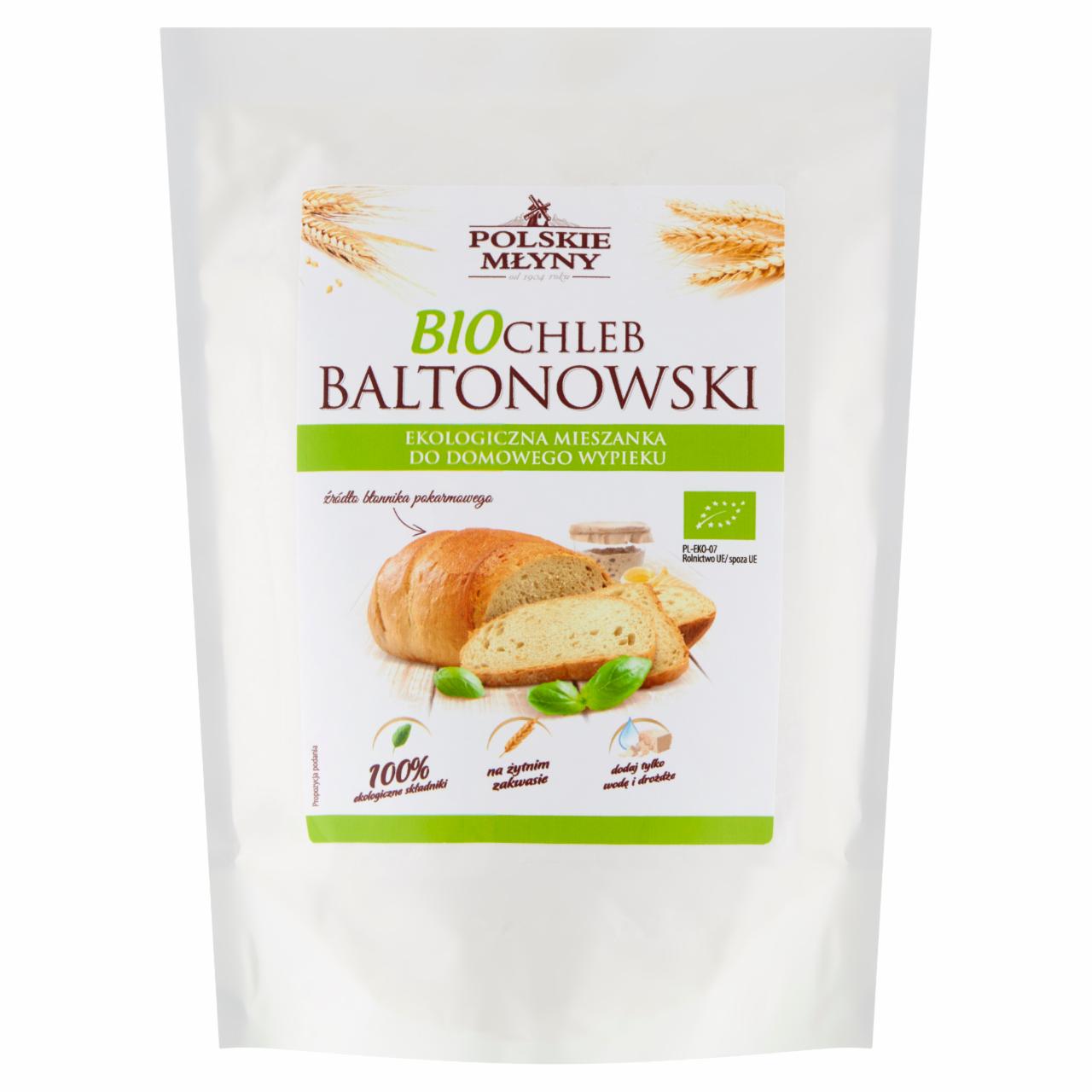 Zdjęcia - Polskie Młyny Bio chleb baltonowski ekologiczna mieszanka do domowego wypieku 500 g