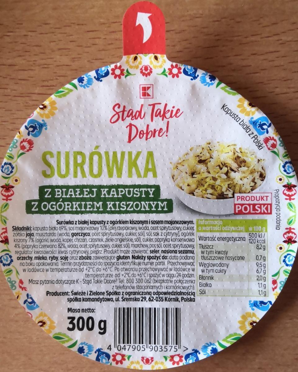 Zdjęcia - Surówka z białej kapusty z ogórkiem kiszonym K-Stąd Takie Dobre