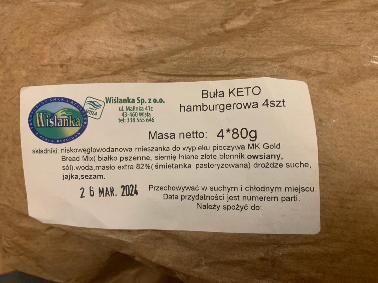 Zdjęcia - Bułka Keto hamburgerowa Wislanka