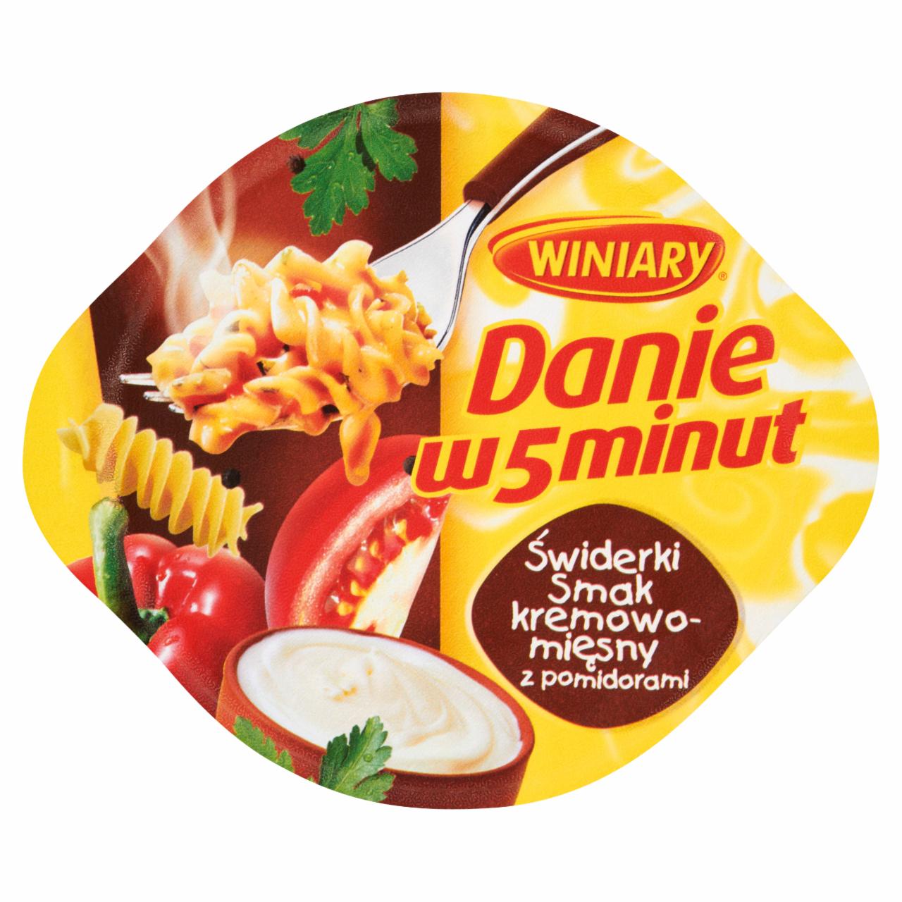 Zdjęcia - Winiary Danie w 5 minut Świderki smak kremowo-mięsny z pomidorami 60 g