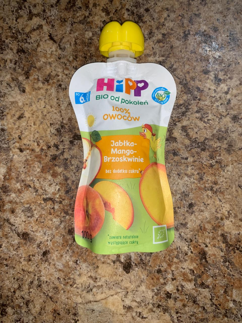 Zdjęcia - HiPP BIO Mus owocowy po 6. miesiącu jabłka-mango-brzoskwinie 100 g