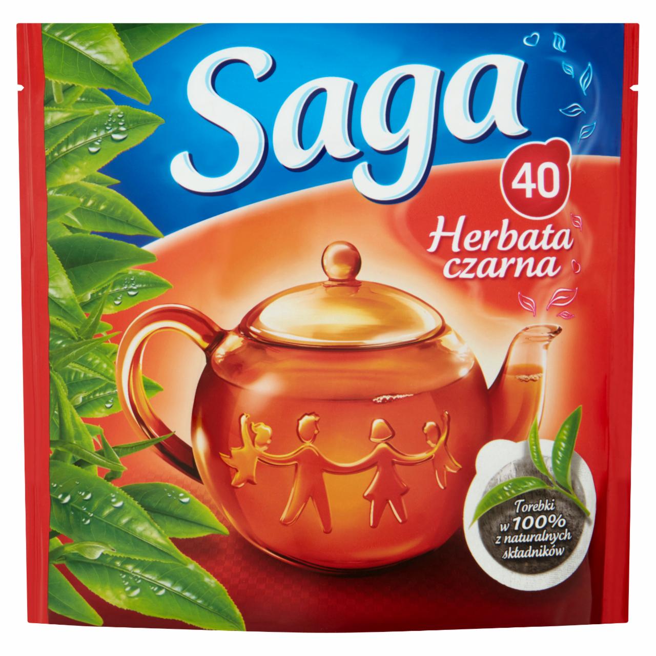 Zdjęcia - Saga Herbata czarna 56 g (40 torebek)