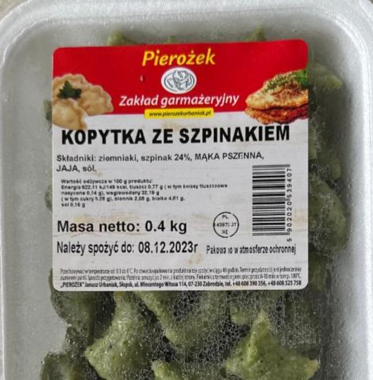 Zdjęcia - Kopytka ze szpinakiem Pierożek