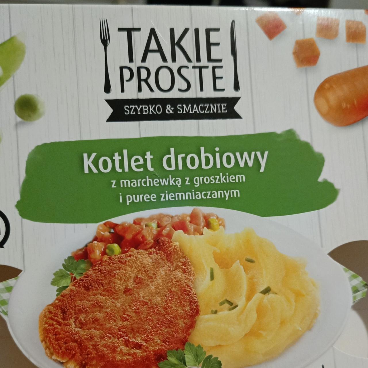 Zdjęcia - Kotlet drobiowy z marchewką z groszkiem i puree ziemniaczanym Takie proste