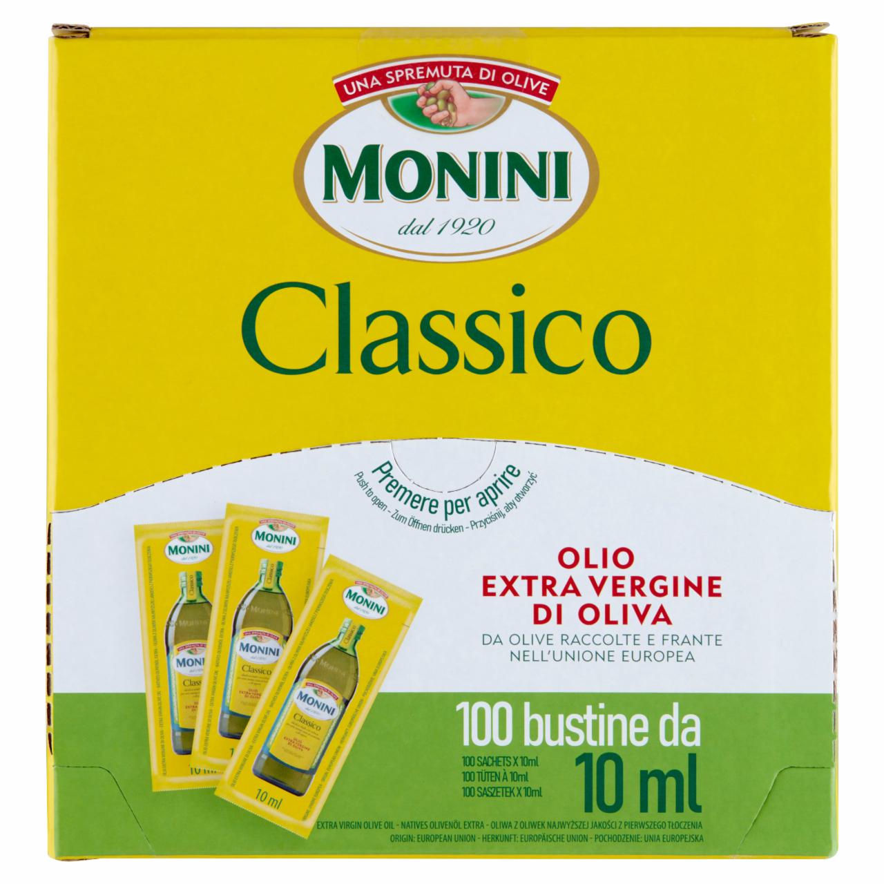 Zdjęcia - Monini Classico Oliwa z oliwek najwyższej jakości z pierwszego tłoczenia 100 x 10 ml