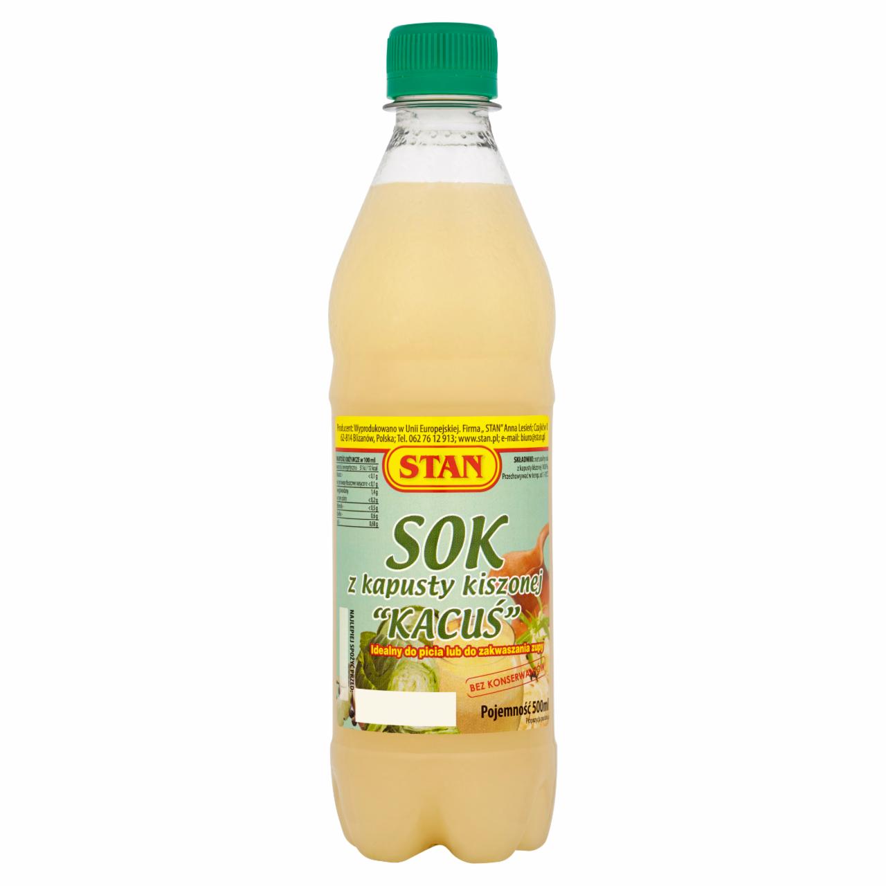 Zdjęcia - Stan Kacuś Sok z kapusty kiszonej 500 ml