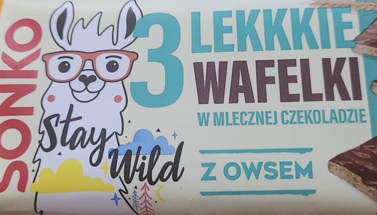 Zdjęcia - 3 Lekkie Wafelki w mlecznej czekoladzie z owsem Sonko