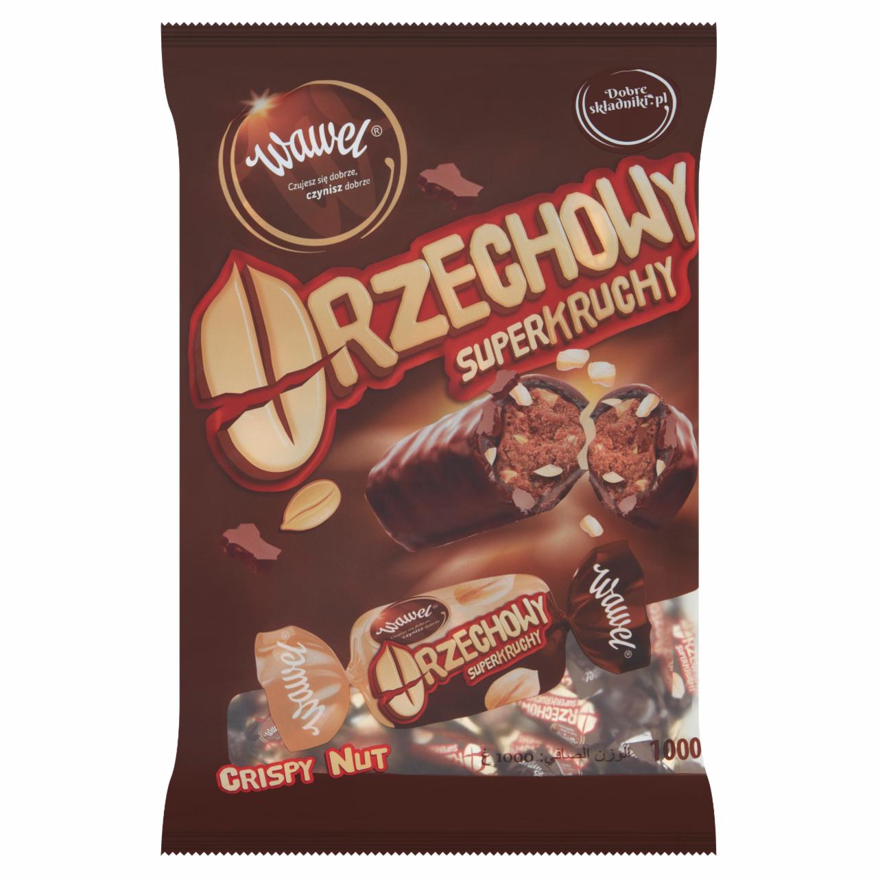 Zdjęcia - Wawel Orzechowy superkruchy Cukierki w czekoladzie z nadzieniem orzechowym 1000 g