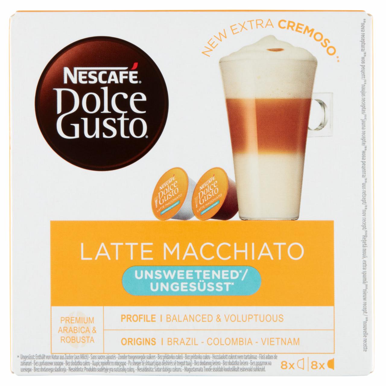 Zdjęcia - Nescafé Dolce Gusto Latte Macchiato Kawa w kapsułkach 164 g (8 x 14,5 g i 8 x 6 g)
