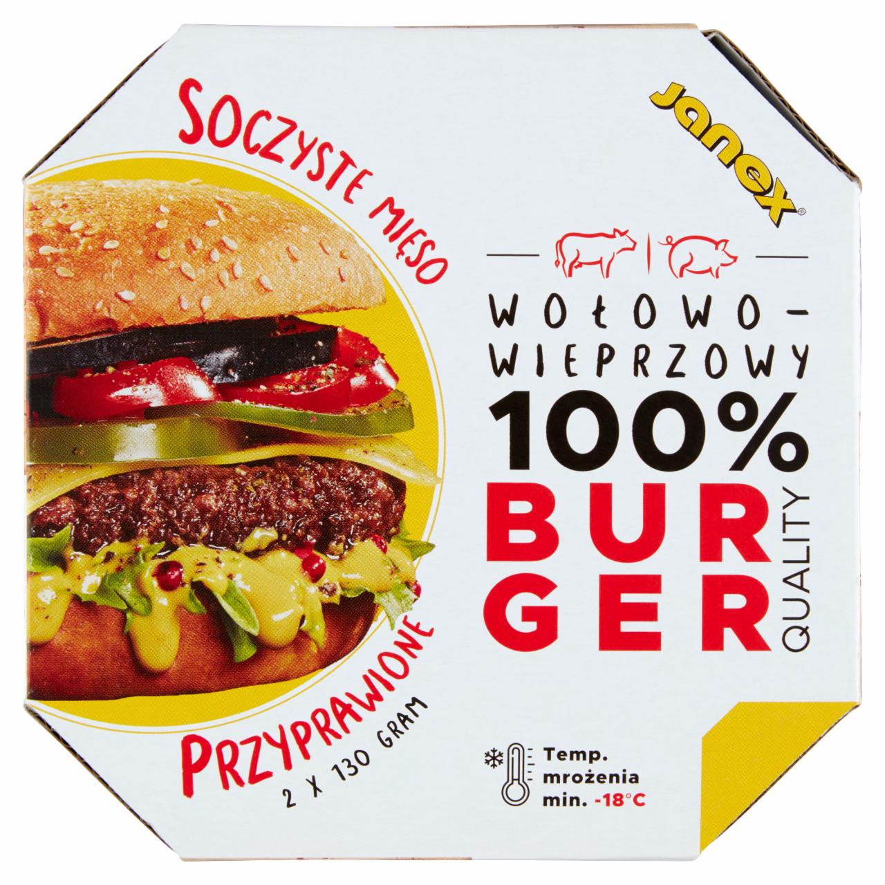 Zdjęcia - Burger wołowo-wieprzowy 260 g (2 x 130 g)