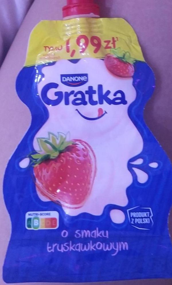Zdjęcia - Danone gratka o smaku truskawkowym