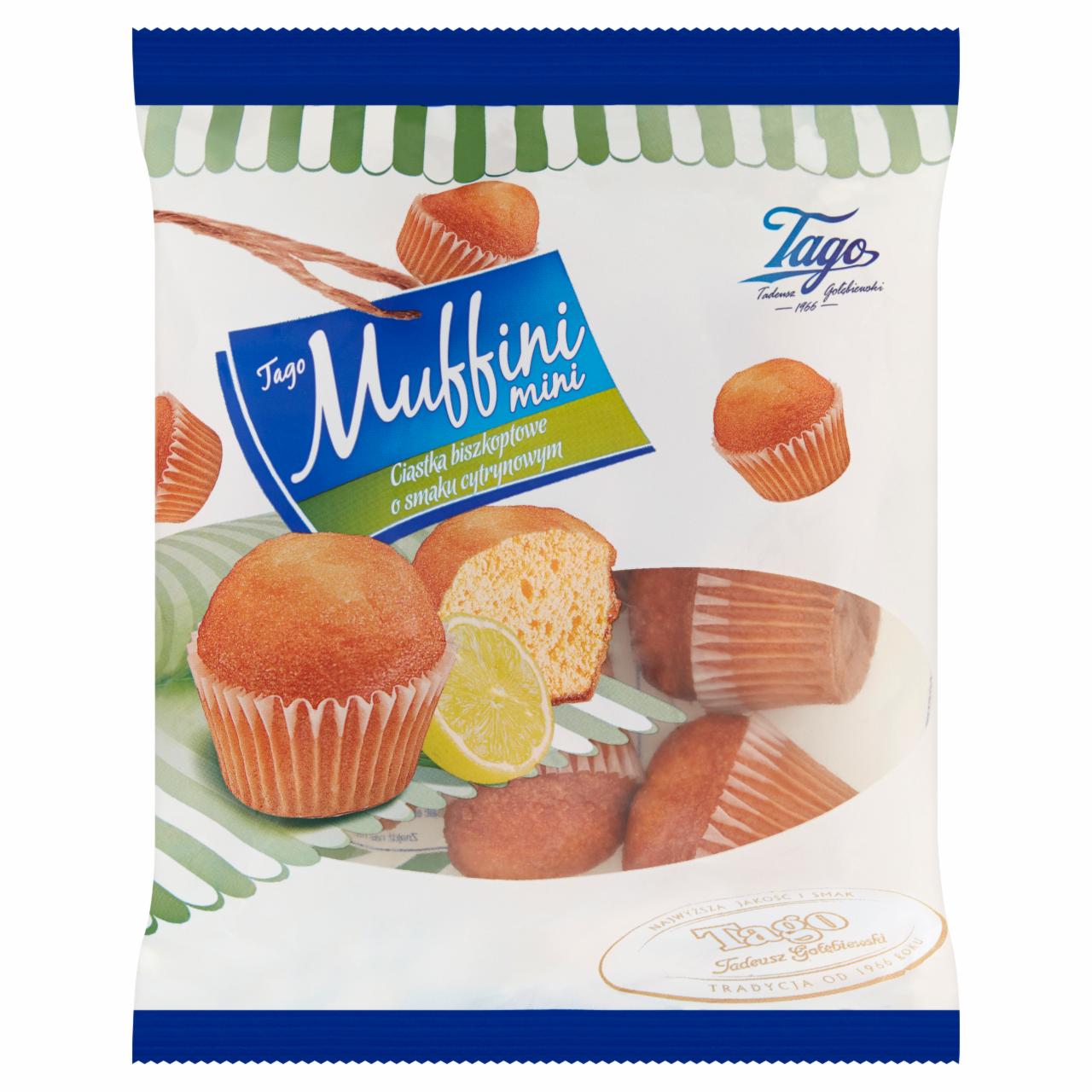 Zdjęcia - Tago Muffini Mini Ciastka biszkoptowe o smaku cytrynowym 176 g