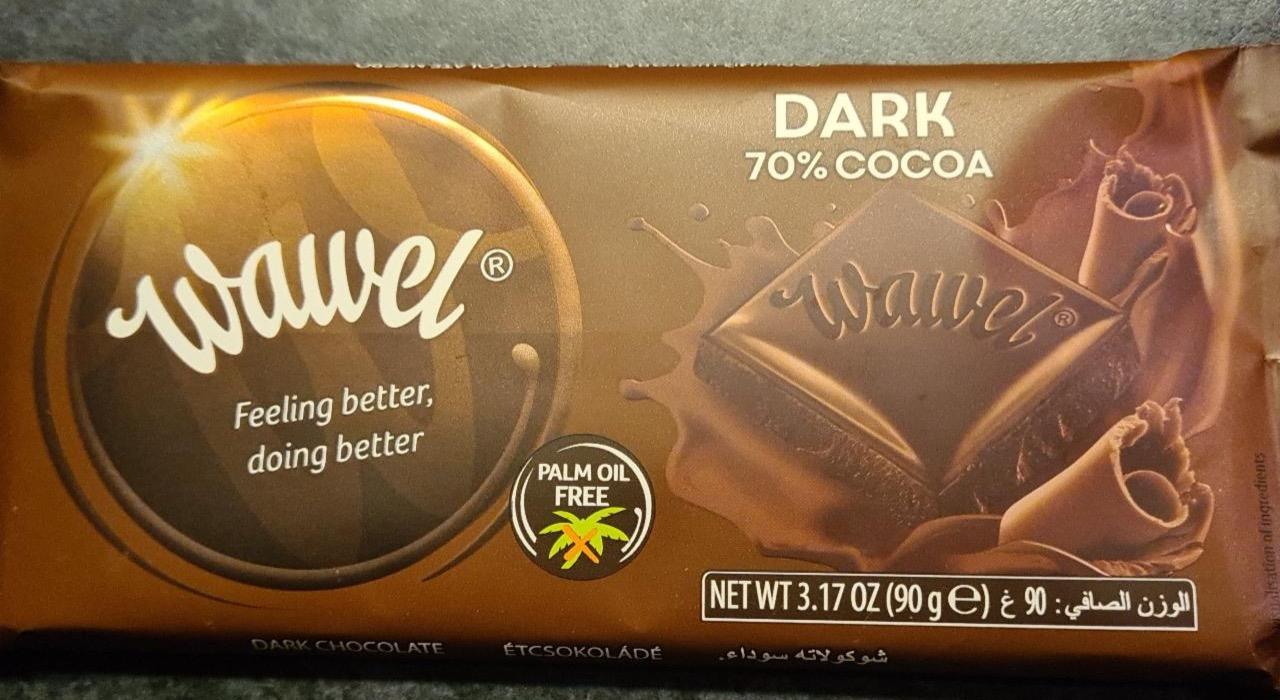 Zdjęcia - Czekolada gorzka z drobinkami kawy i ziarna kakaowego 70% cocoa Wawel