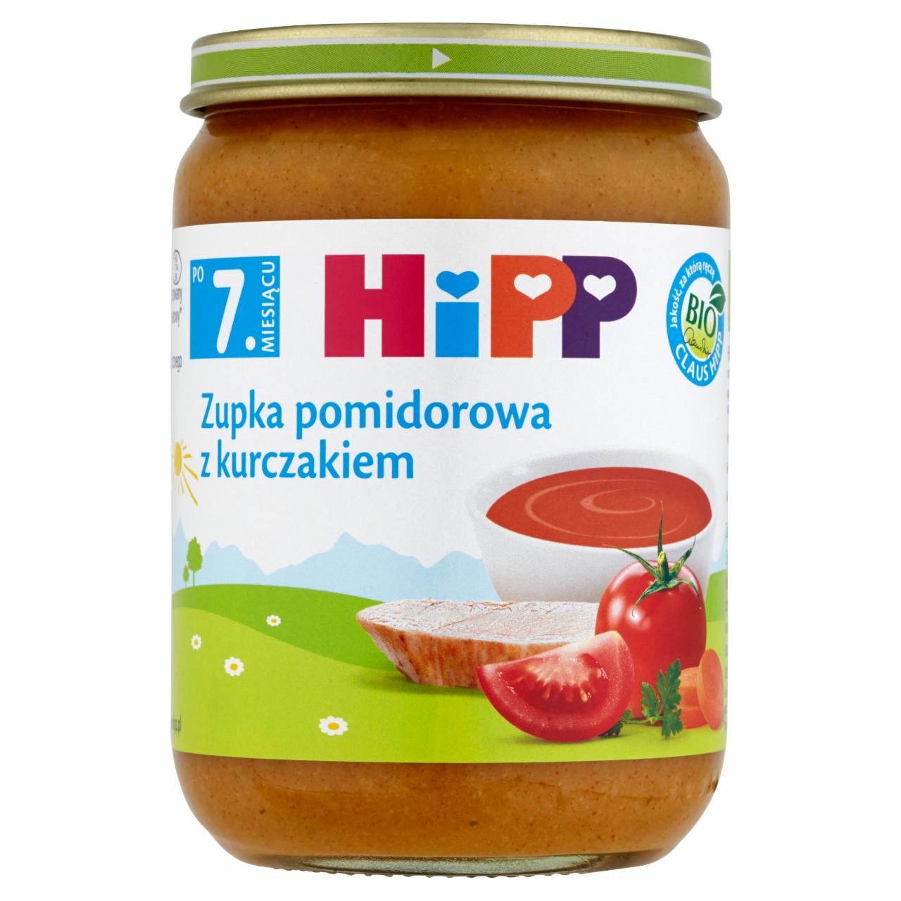 Zdjęcia - HiPP BIO Zupka pomidorowa z kurczakiem po 7. miesiącu 190 g