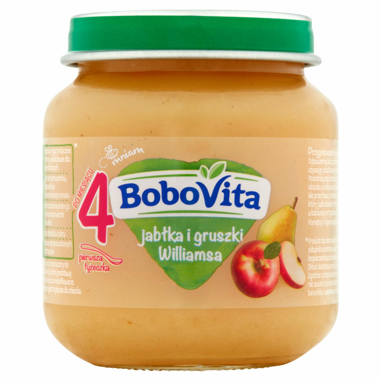 Zdjęcia - BoboVita Jabłka i gruszki Williamsa po 4 miesiącu 125 g