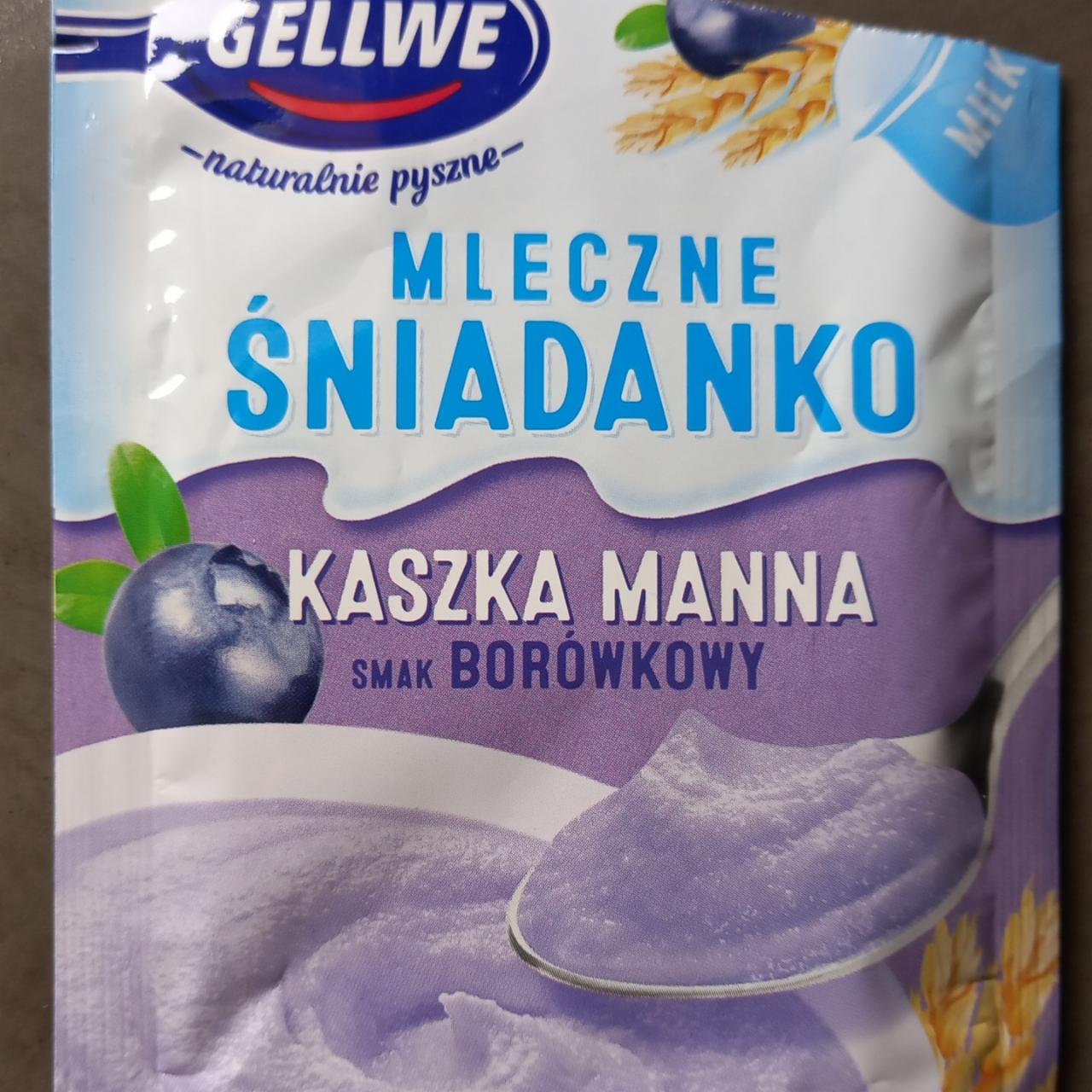 Zdjęcia - kaszka manna smak borówkowy mleczne śniadanko Gellwe