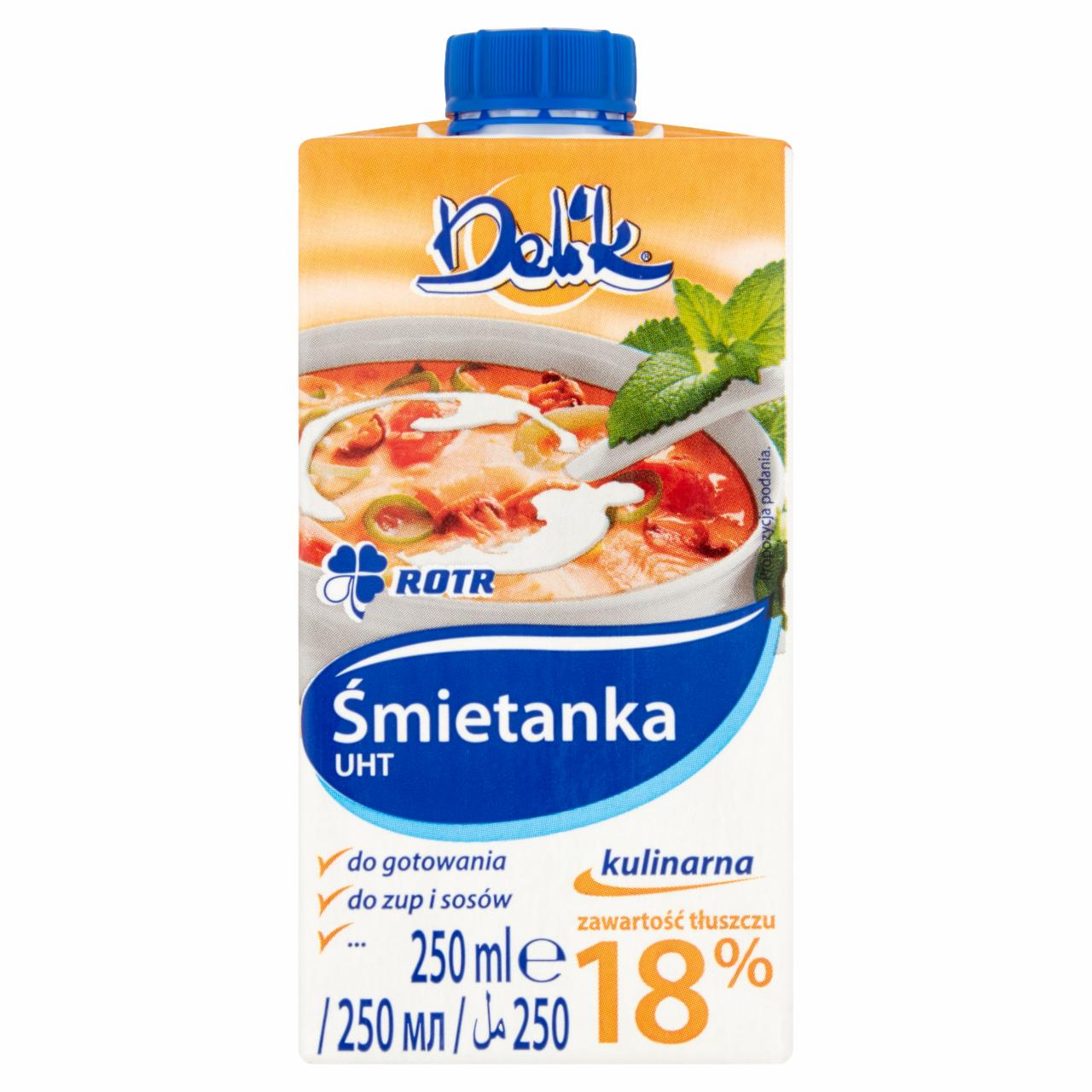 Zdjęcia - Delik Śmietanka UHT 18% 250 ml