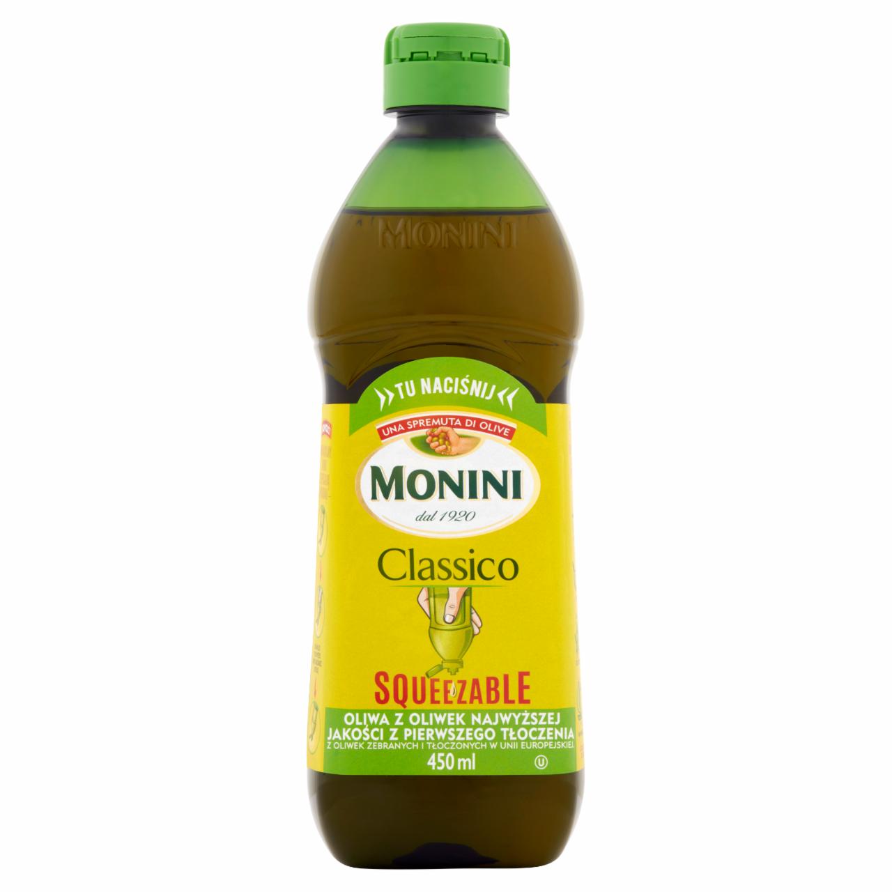 Zdjęcia - Monini Classico Squeezable Oliwa z oliwek najwyższej jakości z pierwszego tłoczenia 450 ml