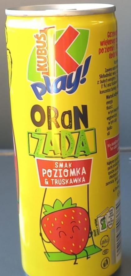 Zdjęcia - Kubuś Play! Oranżada smak poziomka & truskawka 250 ml