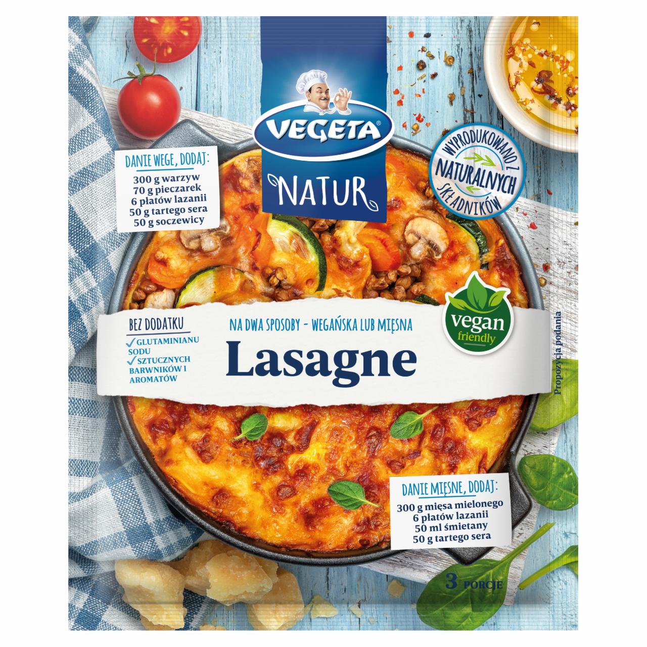 Zdjęcia - Vegeta Natur Mieszanka warzyw ziół i przypraw do dań lasagne 45 g