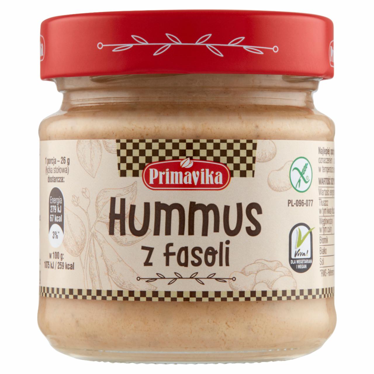 Zdjęcia - Primavika Hummus z fasoli 160 g