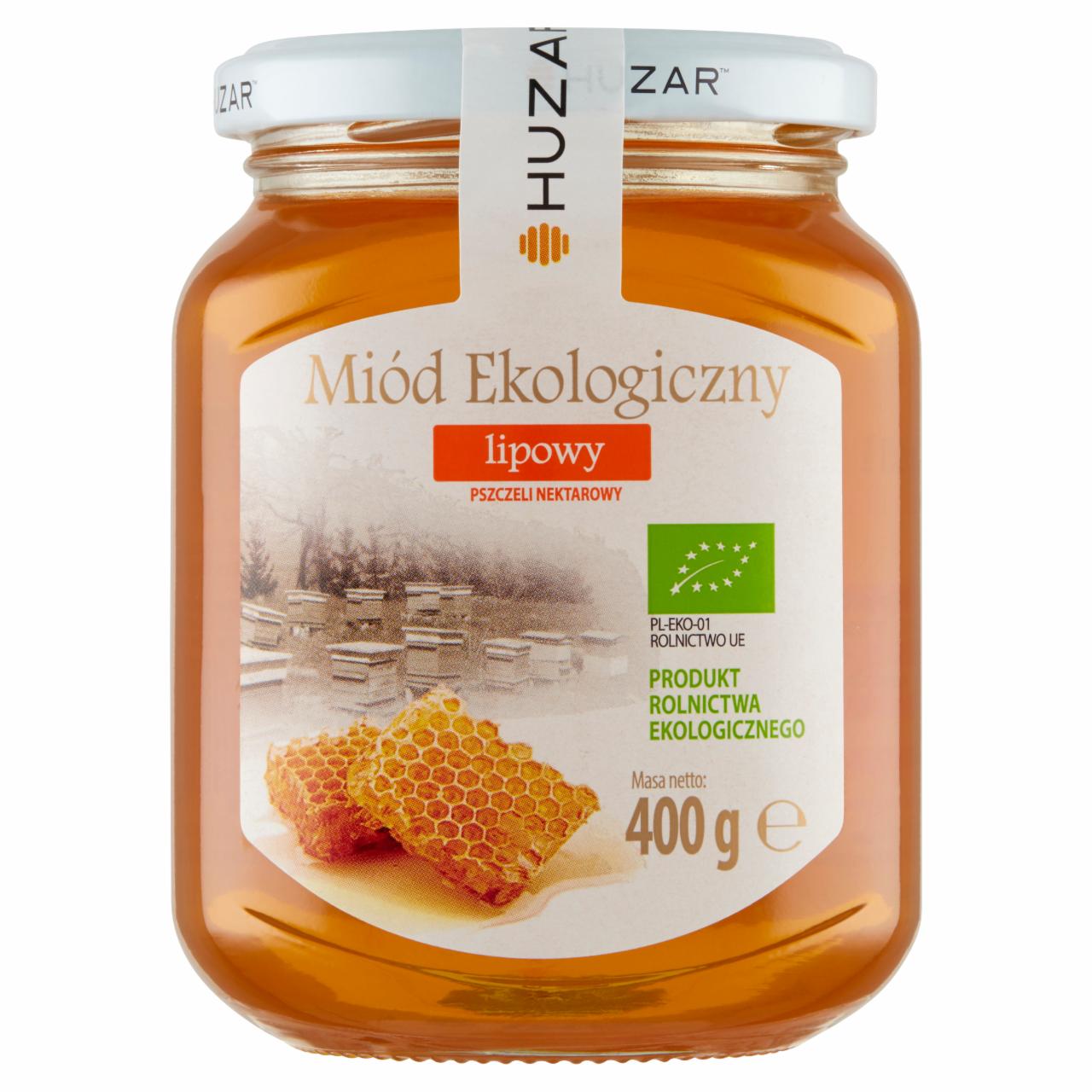 Zdjęcia - Huzar Miód ekologiczny pszczeli nektarowy lipowy 400 g