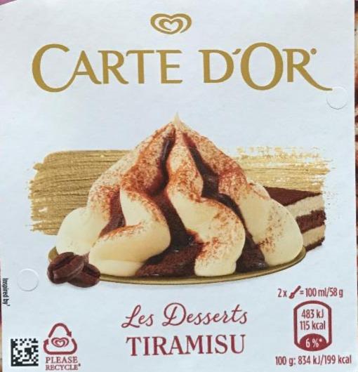 Zdjęcia - Carte D'Or Lody o smaku tiramisu 900 ml