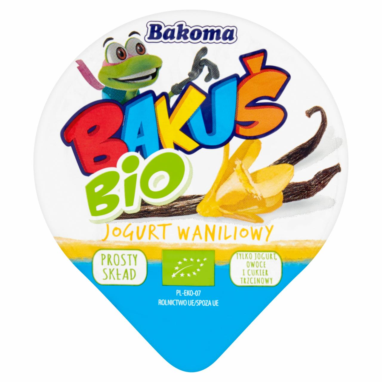 Zdjęcia - Bakoma Bakuś BIO Jogurt waniliowy 100 g