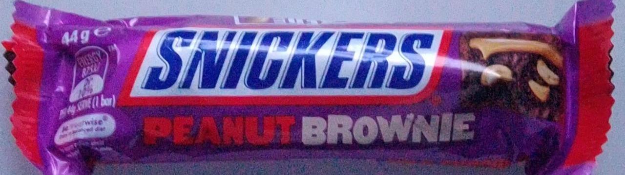 Zdjęcia - Baton o smaku Peanut Brownie Snickers
