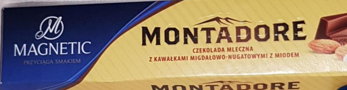 Zdjęcia - Montadore czekolada mleczna z kawałkami migdałowo-nugatowymi z miodem Magnetic