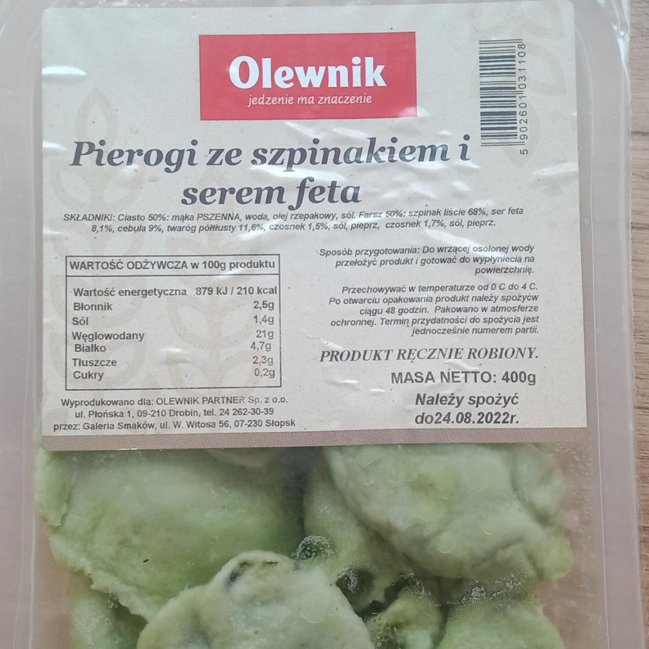 Zdjęcia - Pierogi ze szpinakiem i serem feta Olewnik