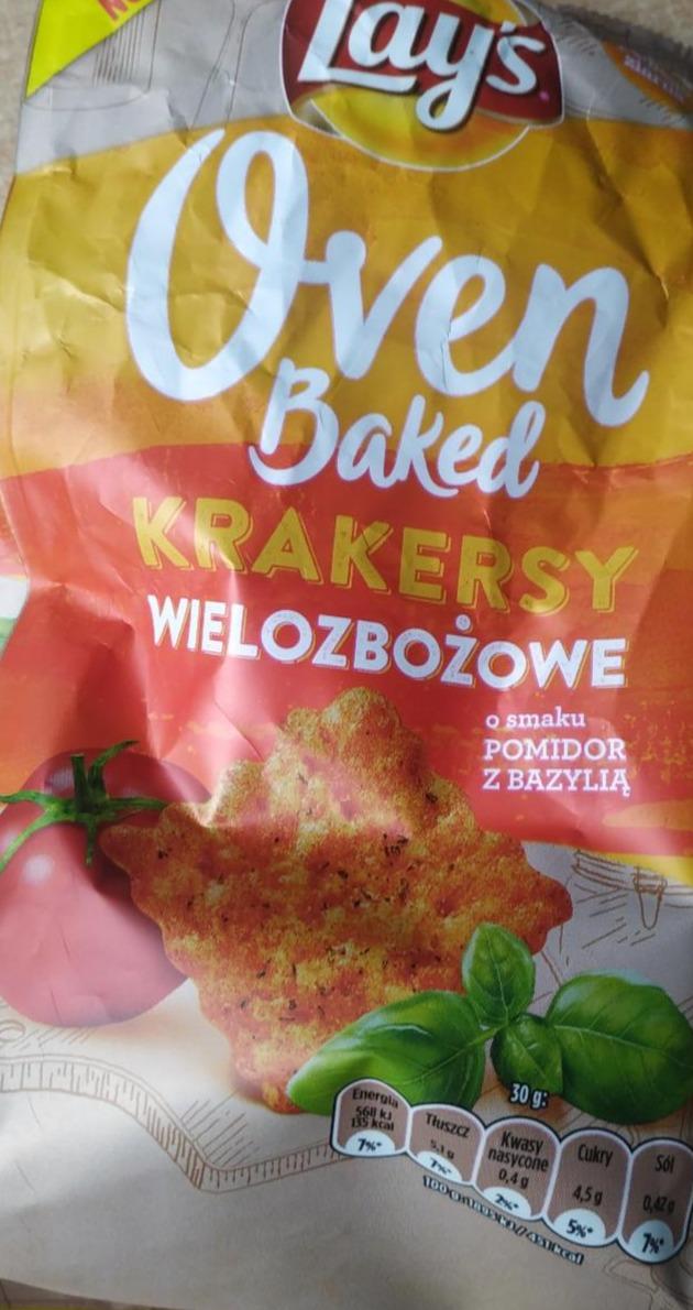 Zdjęcia - Oven Baked Krakersy wielozbożowe o smaku pomidor z bazylią Lay's