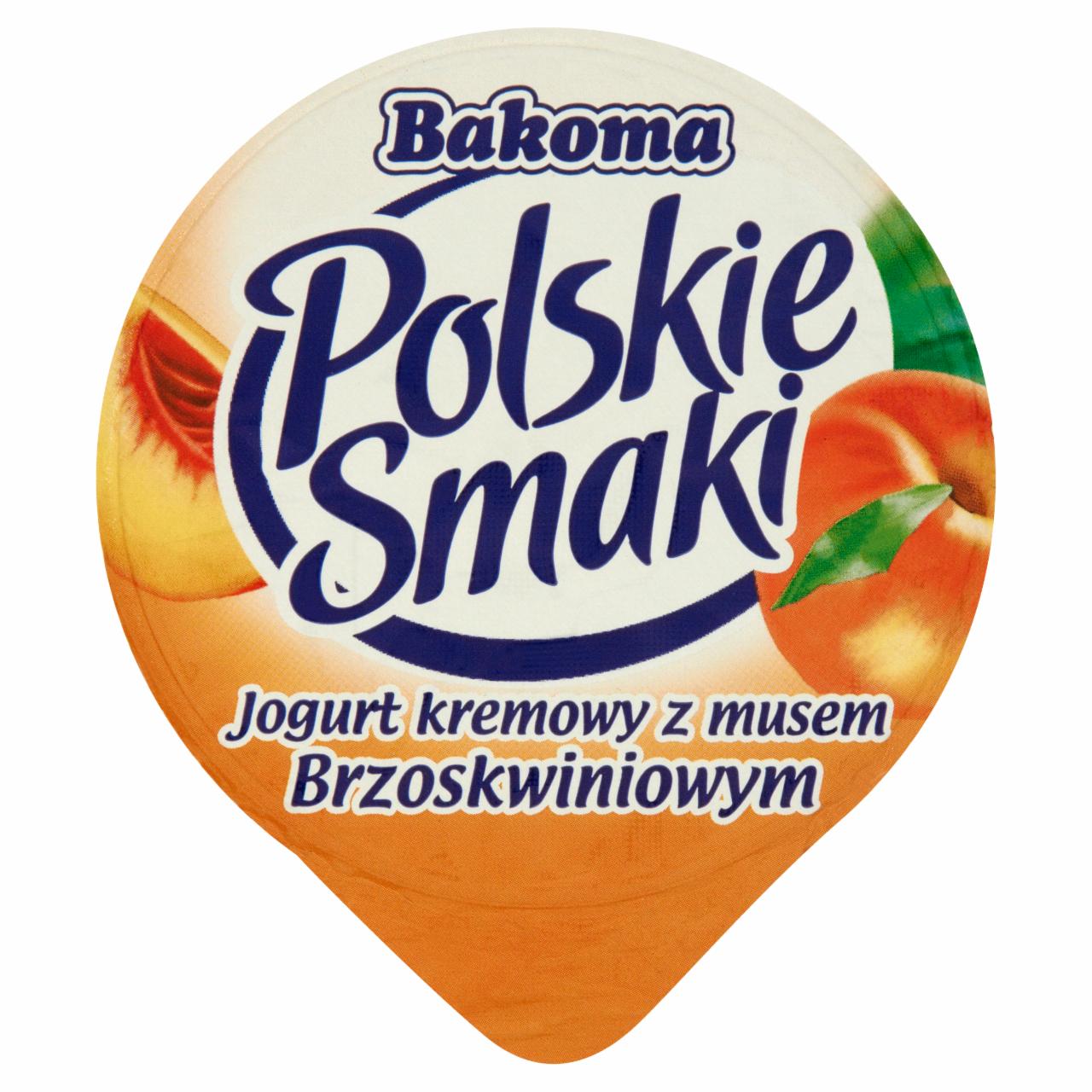 Zdjęcia - Bakoma Polskie Smaki Jogurt kremowy z musem brzoskwiniowym 120 g
