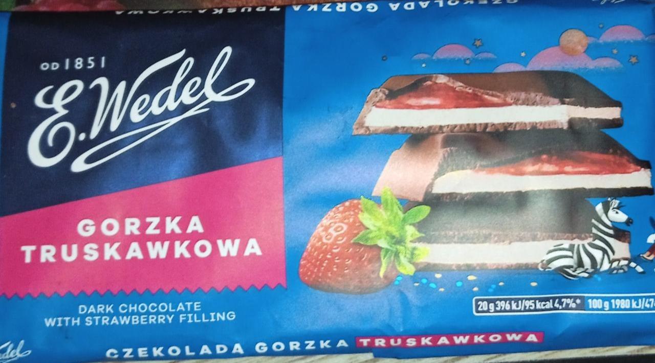 Zdjęcia - Czekolada gorzka truskawkowa E.Wedel