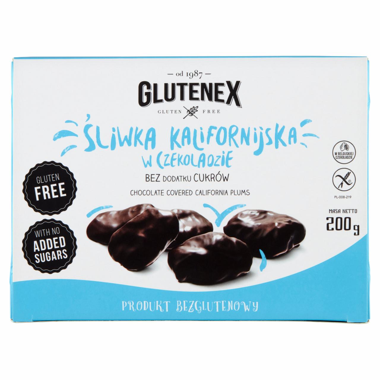 Zdjęcia - Glutenex Śliwka kalifornijska w czekoladzie 200 g